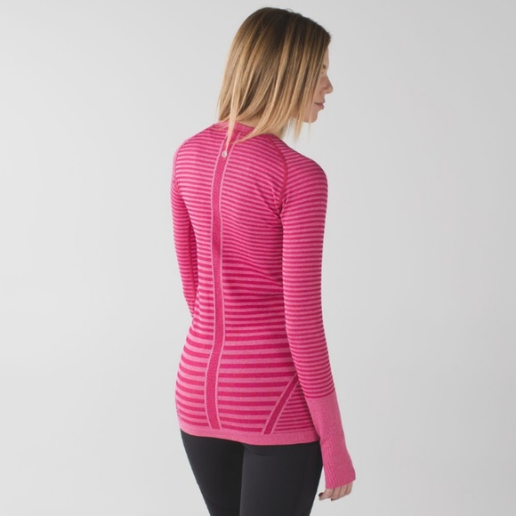 Lululemon Swiftly Tech Long Sleeve Crew Pink - Picture 2 of 4
